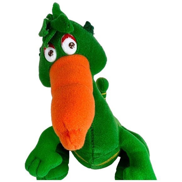 Chartwells Green Striped Vegetarius Plush Stuffed Animal Toy Carrot Nose VTG - Picture 3 of 8